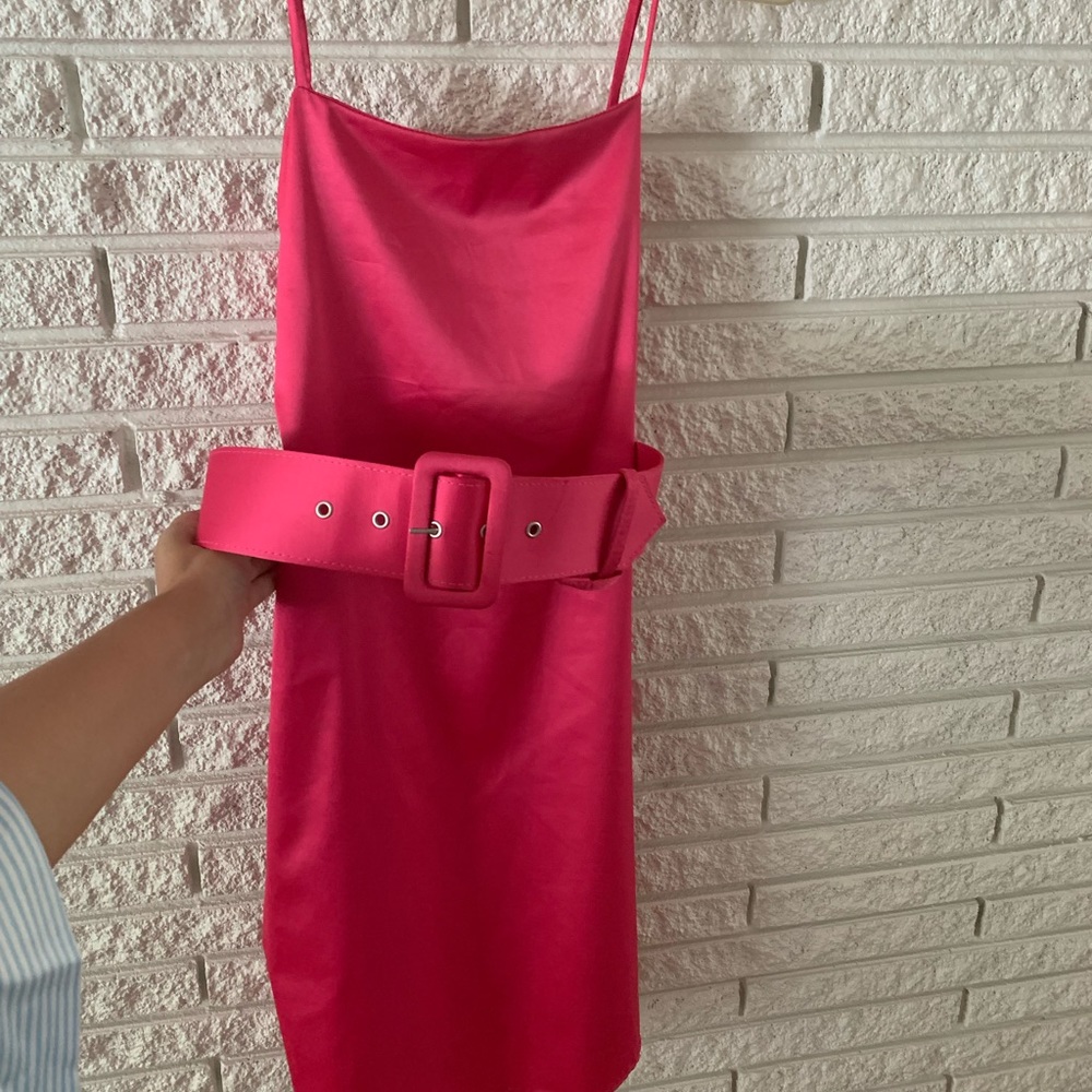 ZARA SATIN BELTED MINI DRESS - Small worn once